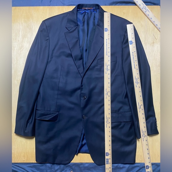 Vintage Hickey Freeman Tasmanian Super 130’s Wool Sport Coat Blazer 46L (flaws) - Picture 2 of 12